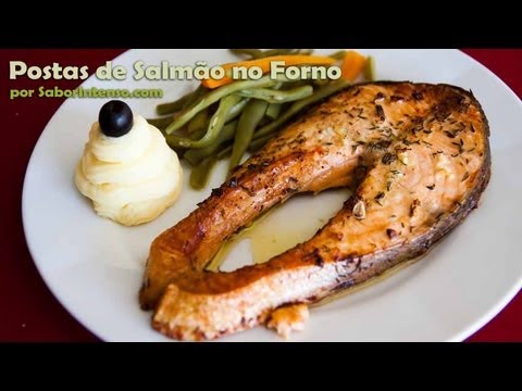 Vídeo: Receita De Salmão Assado No Forno