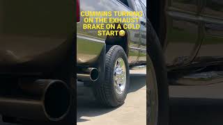 sounds like a jet!!! cummins with vgt turbo and exhaust brake on during cold start.