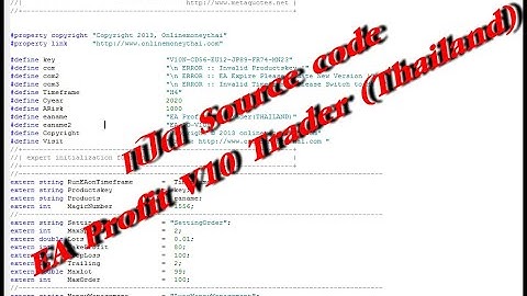 Source code EA Profit V10 Trader (Thailand)