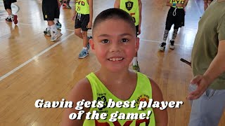 Gavin gets best player of the game!