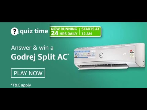 Today's Amazon Quiz 20th March 2021 Answers: Play And Win Godrej AC (1 Prize)