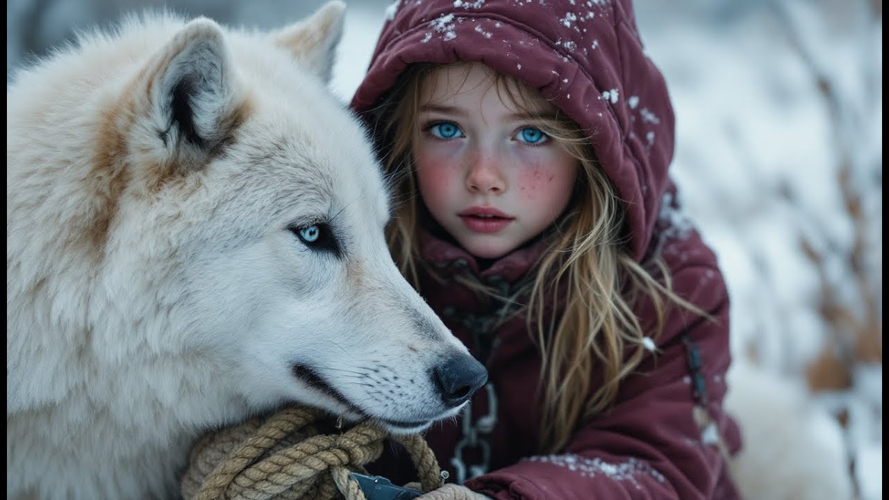 A Little Girl Found a Wolf and Her Puppies Tied to a Tree — But What She Did Next Was Unexpected!