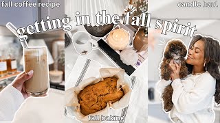 the ultimate COZY FALL HOME VLOG |  fall baking, fall candle haul, cozy self-care night