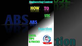 How to Use ABS Function in excel #shorts #excel #ytshorts #abs #exceltips #youtubeshorts #education