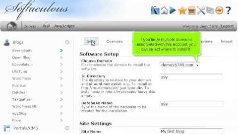 How to Install Serendipity from Softaculous  (Flipper Host)