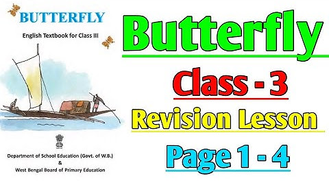 Butterfly | Class 3 | Revision Lesson | Page 1-4 | English | Primary Book @ClassesofPradyutSir