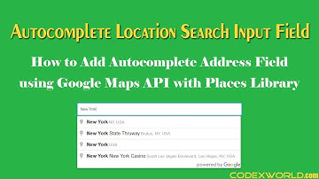 Add Autocomplete Address Field using Google Maps JavaScript API with Places Library