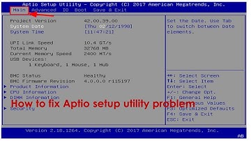 How to fix aptio setup utility windows 11,10,8,7 (05 methods) #windows10 #aptio