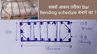 Bar Bending  Schedule of triangle stirrup | Stirrup cutting length