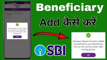 How to Add Beneficiary on Sbi Netbanking / Yono lite sbi par beneficiary add kaise kare