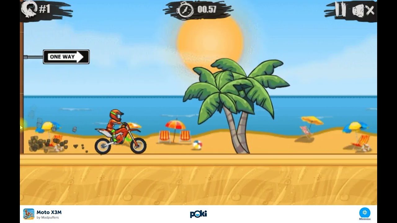 Moto X3M game played on Poki.com for (SBB Online Games
