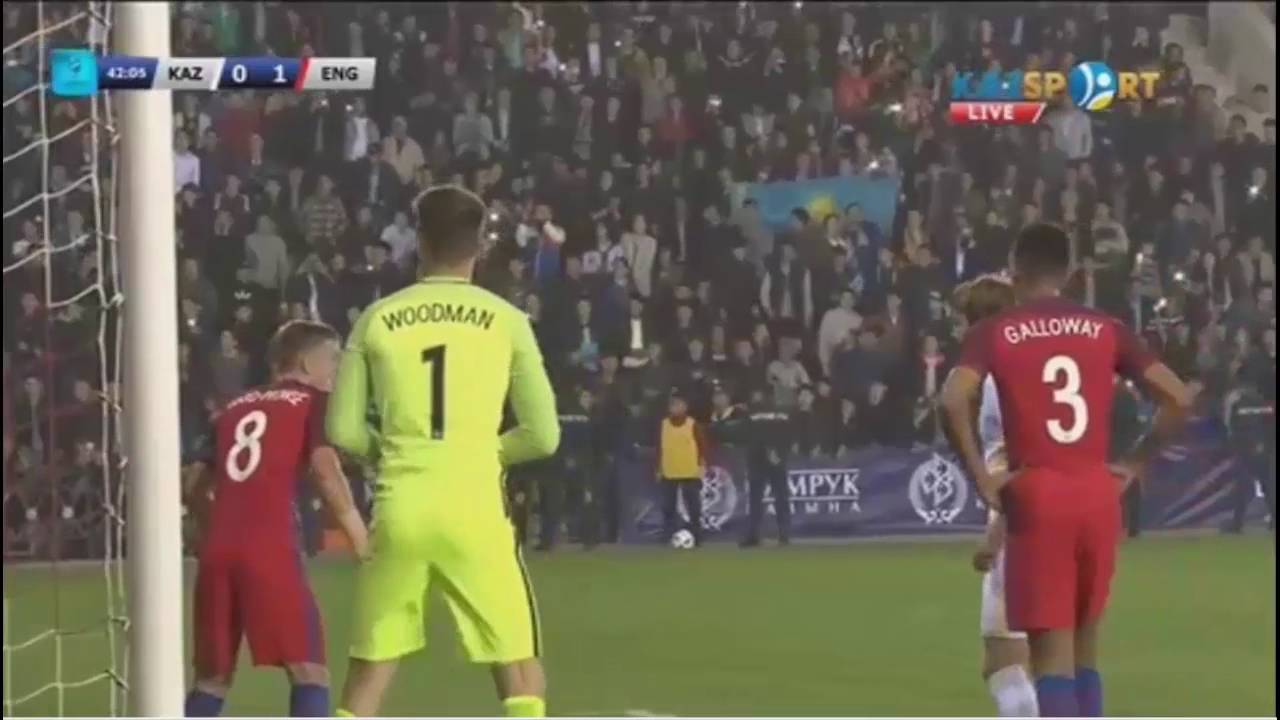 Казахстан U-21 - Англия U-21 0:1 видео