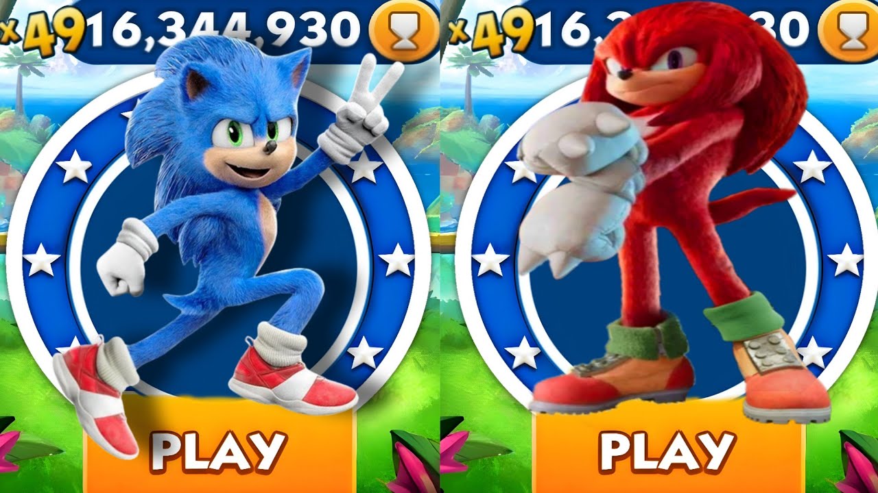 Sonic Dash - Movie Sonic VS Series Knuckles _ Sonic vs All Bosses Zazz ...