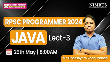 RPSC Programmer 2024 || JAVA Lect-03 || RPSC Programmer Classes || RPSC Programmer Vacancy 2024