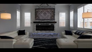 DIY Natural Stone Electric Fireplace w/ Touchstone Sideline 72