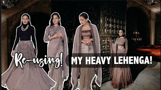 FOUR ways I re-used my heavy lehenga! | Ishita Mangal by Ishita Mangal 46,983 views 1 year ago 7 minutes, 33 seconds