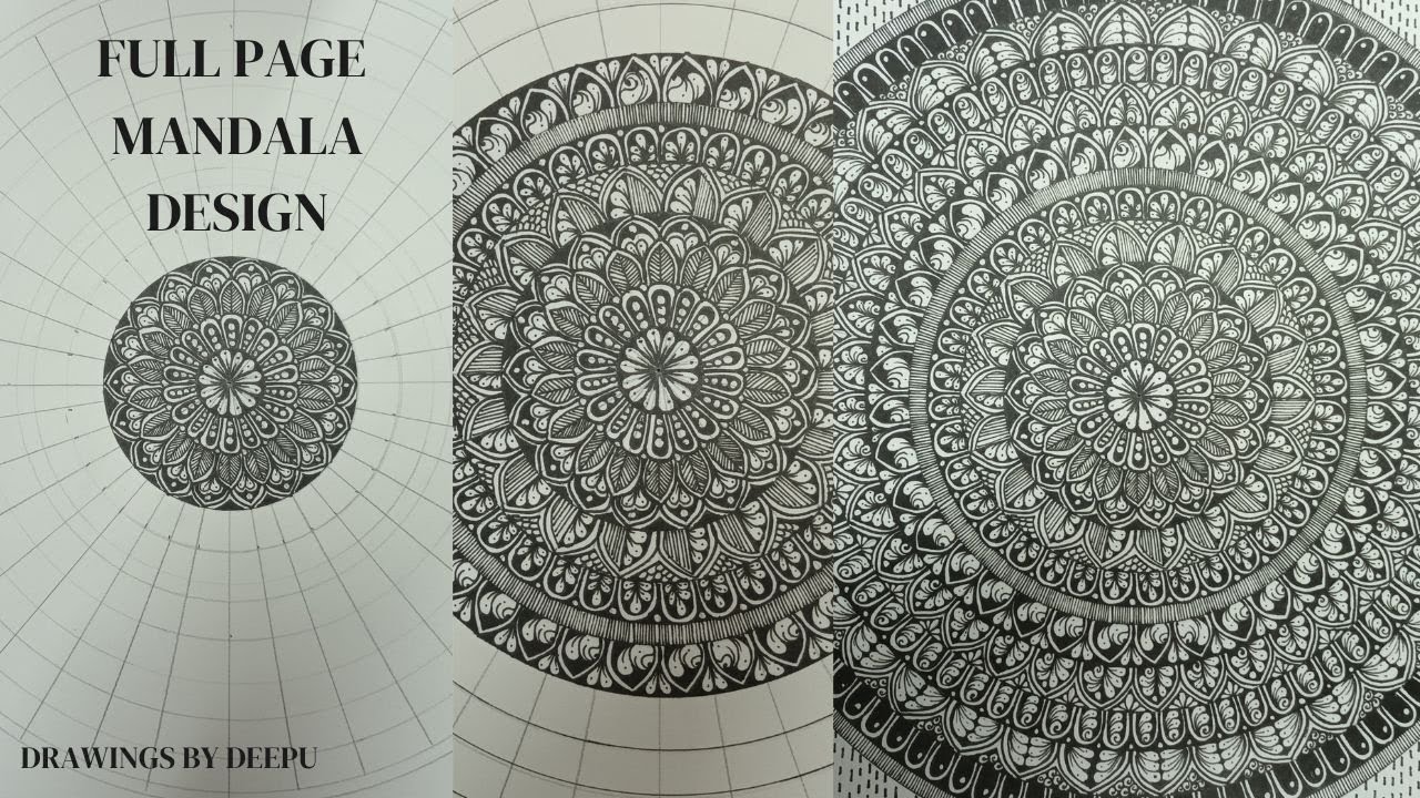 Full Page Mandala Design Mandala Drawing mandala mandaladrawing