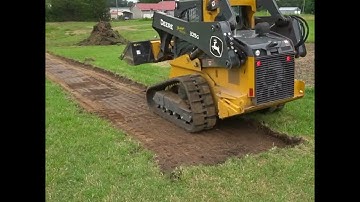 Digging a Drainage Ditch with a Skid Steer #johndeere #skidsteer #farmlife
