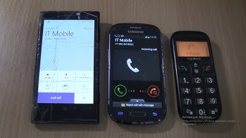 Incoming call &Outgoing call at the Same Time Samsung Galaxy S3 mini+Texet 111+Nokia Lumia 1020