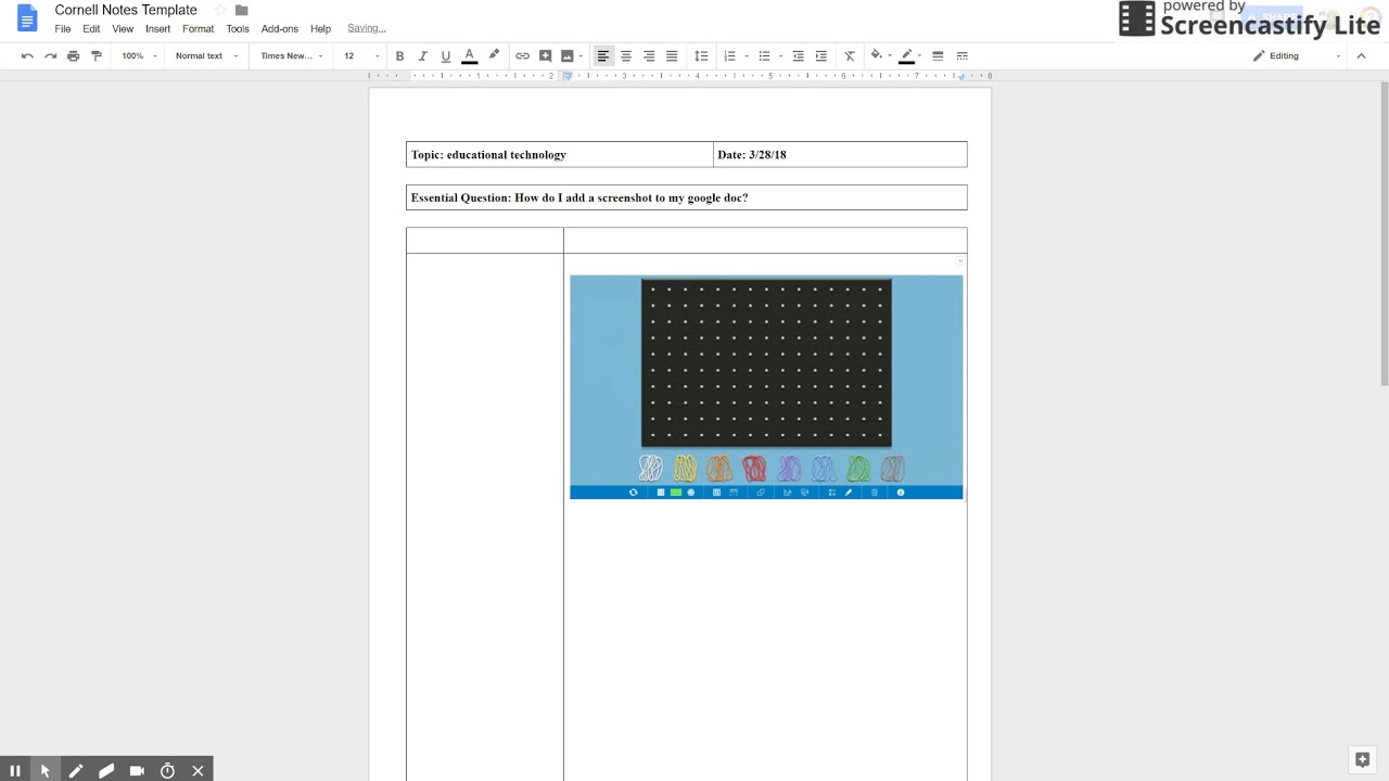 Google Docs Cornell Notes Template