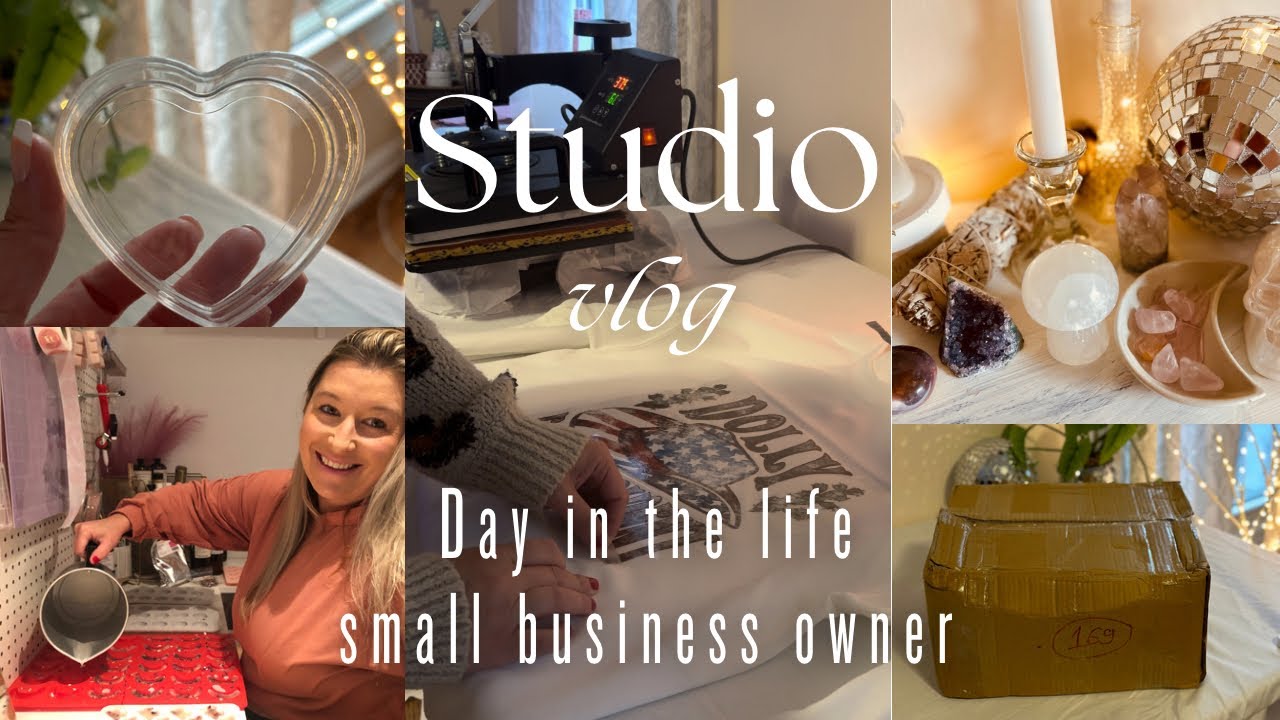 Day in the life small business owner | Studio Vlog | Etsy Seller ...