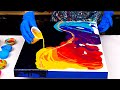 New CASCADE Gradient Pour!😍🌈 COLORFUL & Vibrant OVERFLOW Series ~ Acrylic Pouring ~ Abstract Art