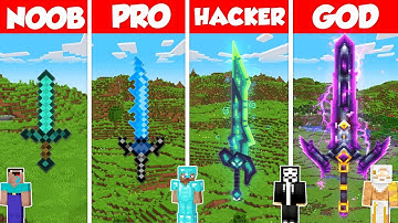 Sword Base House Build Battle Challenge - Noob vs Pro vs Hacker vs God - Minecraft Animation