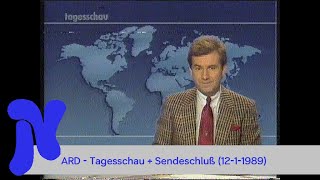 ARD - Tagesschau und Sendeschluss (12-1-1989)