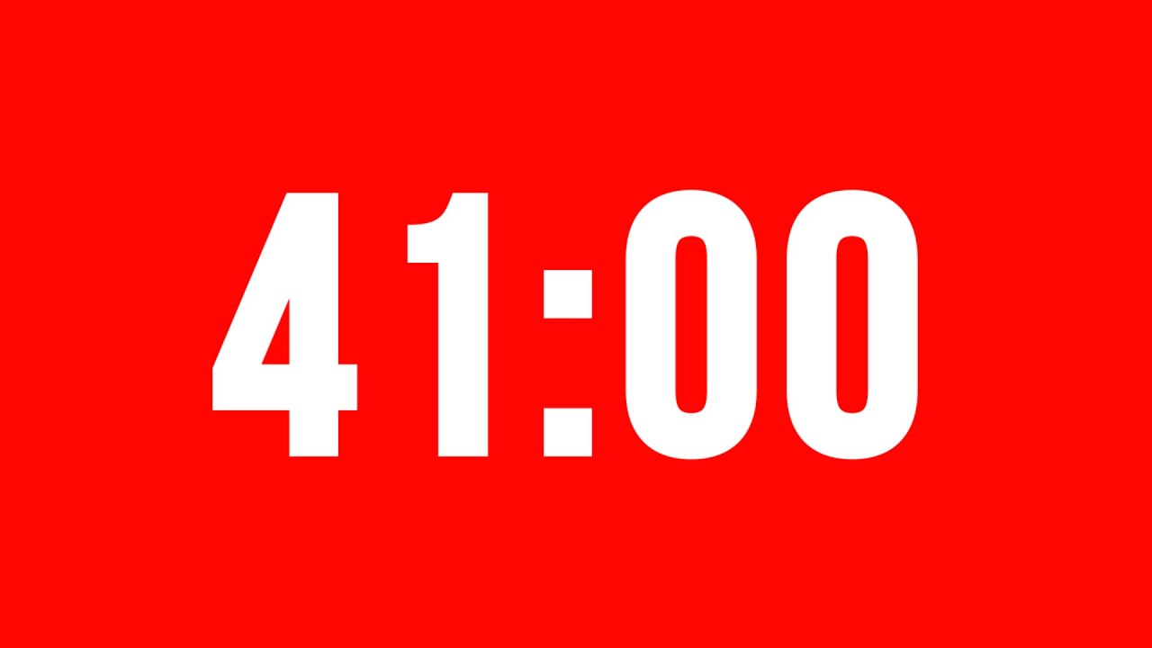 41 Minute Timer With Alarm Without Music