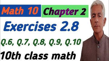 Math 10 | chapter 2 | exercise 2.8 Q.6@KhalidMehmood-sp2ql
