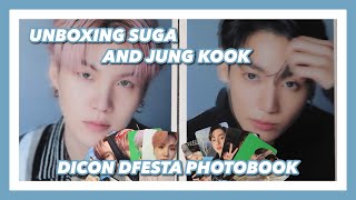 unboxing bts suga + jungkook dicon dfesta photobook