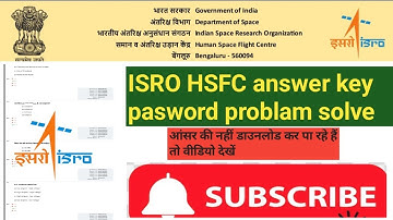 isro hsfc answer key problem solved isro hsfc answer key