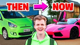 5 YouTubers Cars Then And Now! (LankyBox, Jelly, Unspeakable)