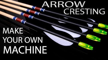 Our home made cresting machine for cresting decorating painting Longbow Arrows