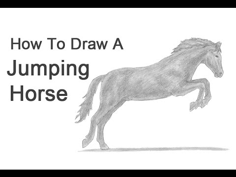 How to Draw a Horse Jumping - YouTube