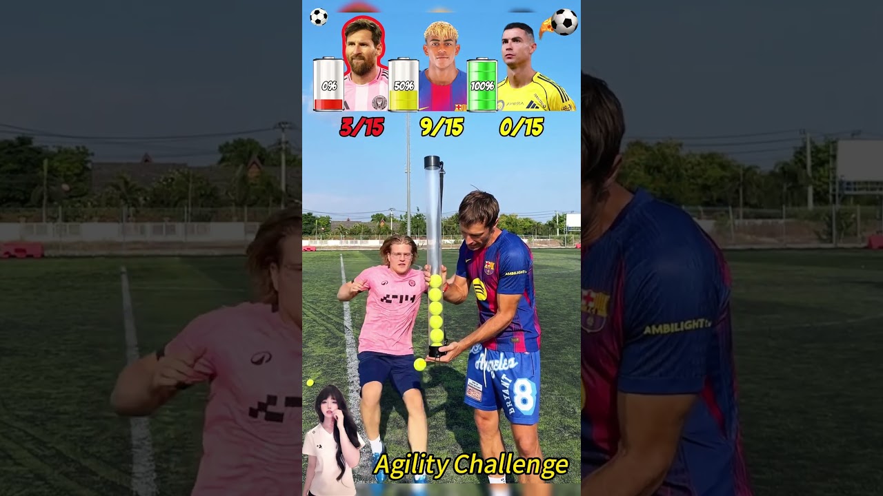 🧠 Agility Challenge | Which soccer player is the smartest!? 🙈 #Funny