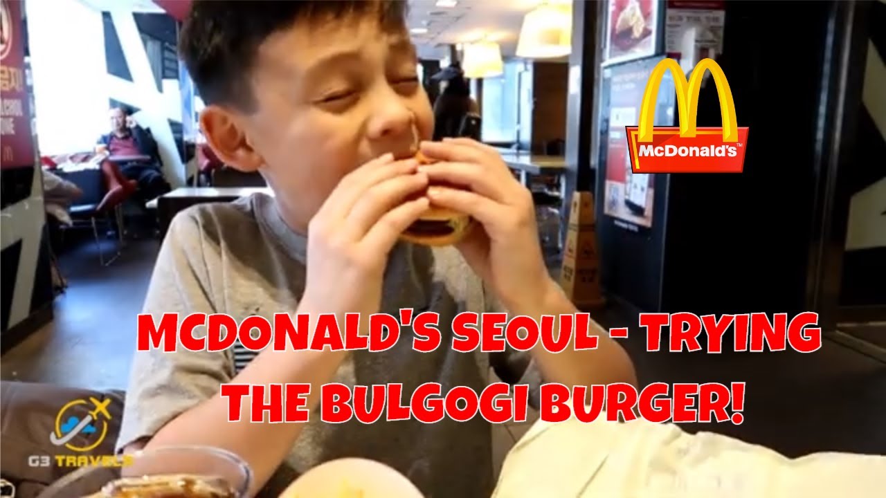 Trying the Bulgogi Burger at McDonald's Seoul - YouTube