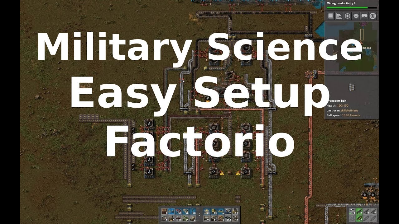 Easy Power Saving Military Science Setup Factorio YouTube Easy Power Saving Military Science Setup Factorio YouTube