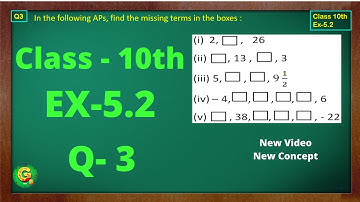 Ex 5.2 Q3 Class10 | AP Chapter 5 | Exercise 5.2 | Class10 | NCERT | Class10 Ex 5.2 Q3 | Green Board