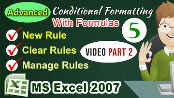 Advanced Conditional Formatting -New Rule, Clear Rules, Manage Rules in Excel | Be A Computer Expert
