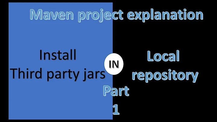 How to Install third party jars or our own jars into local maven repository. Maven Tutorial part 8.