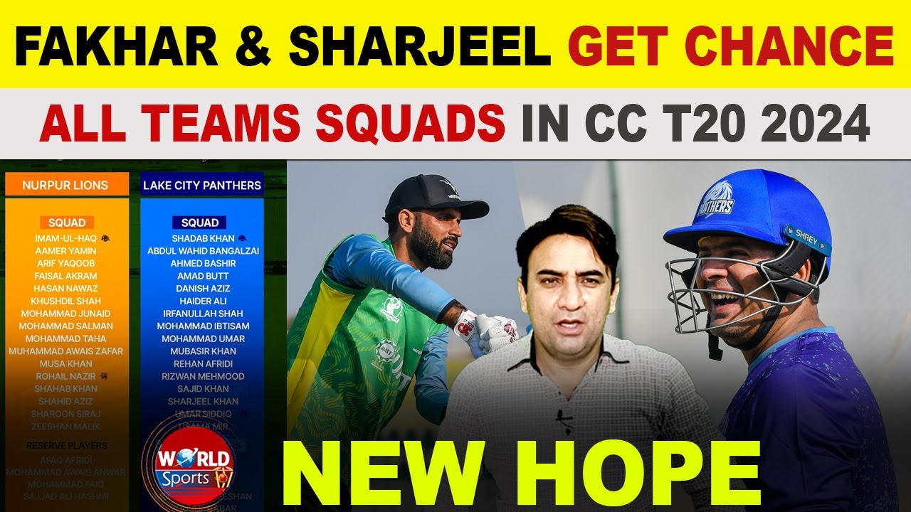 Fakhar Zaman & Sharjeel Khan get chance to comeback | All Teams Squads for Champions Cup T20 202