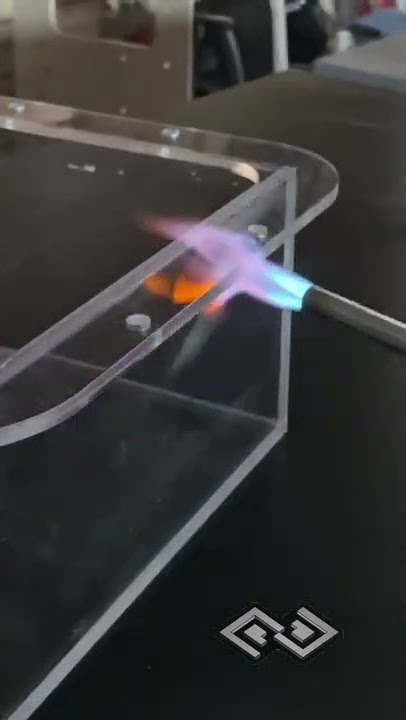 Flame polishing acrylic edges so they are more transparent. Using Map gas and handheld torch.