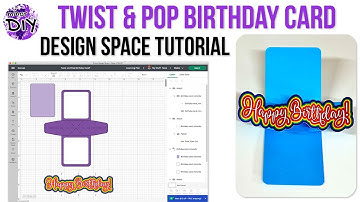 Happy Birthday Twist Pop Card in Design Space