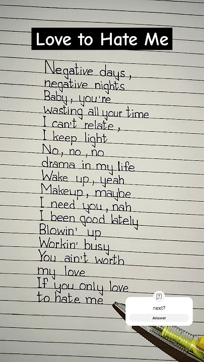 Love to Hate Me ~Song by~                🖤BLΛƆKPIИK💗