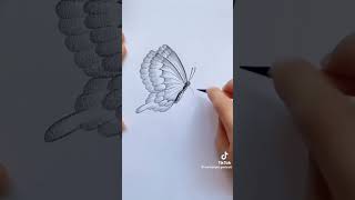 draw butterfly 🦋 #art #drawingskill #meeshaaliartist #drawing #butterfly