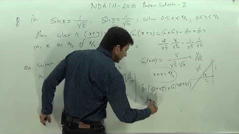 NDA/NA-1 2018 paper solution-2 | NDA Question Paper with solution | NDA previous year paper solution