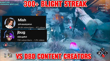 300+ BLIGHT STREAK VS Mish + JBUG | DEAD BY DAYLIGHT 