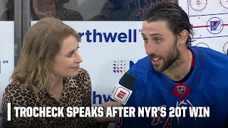 Vincent Trocheck describes what was said in locker room before Rangers’ 2OT win | NHL on ESPN