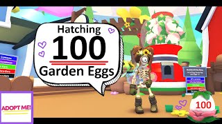 HATCHING 100 GARDEN EGGS 🌷🥚[UNLUCKY 😓] - Adopt Me (Roblox) ♡
